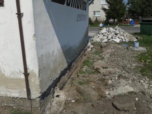 Odvodnenie budovy Potraviny Domovina