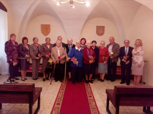 Prijatie jubilantov obradnej miestnosti - október
