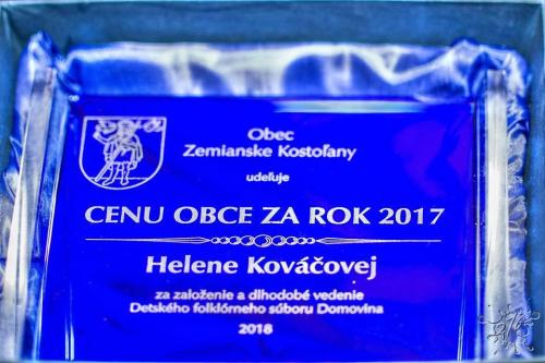 Udelenie Ceny obce za rok 2017
